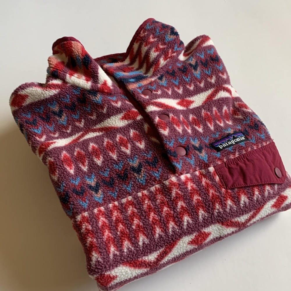 PATAGONIA Kuta Klash Lightweight Snap-T Synchilla Pullover Aztec Size Small - Picture 11 of 14